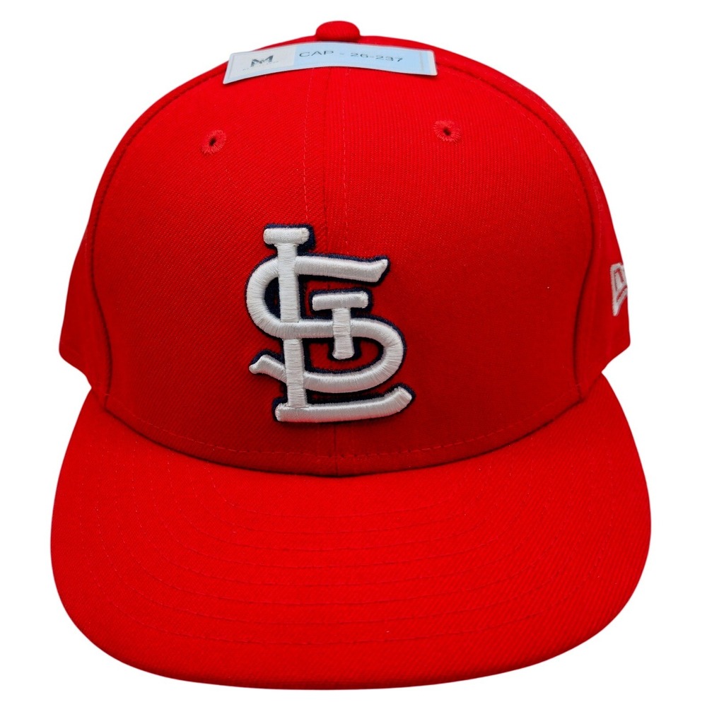 New Era St Louis Cardinals 59FIFTY Fitted Hat Red MLB Authentic 7 1/8 Cap